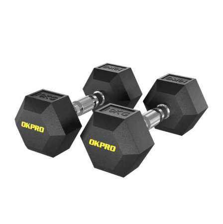 Набор гексагональных гантелей от 1 до 10 кг OKPRO от магазина Perfect Trainers