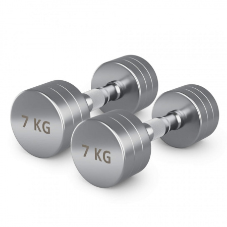 Гантель Unix Fit Pro круглая хромированная 7 кг, 2 шт. от магазина Perfect Trainers