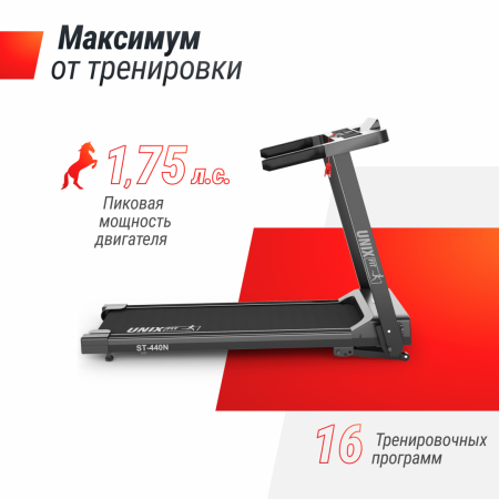 Беговая дорожка Unix Fit ST-440N черный от магазина Perfect Trainers