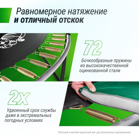 Батут Unix Line Премиальный с играми / Supreme Game 12 ft (366 см) зеленый от магазина Perfect Trainers