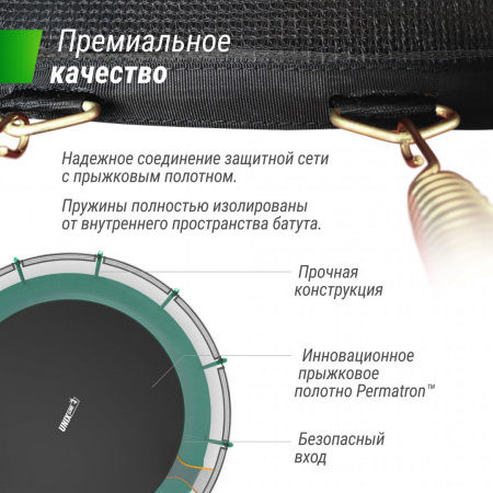 Батут Unix Line Supreme Basic 16 ft (Green) от магазина Perfect Trainers