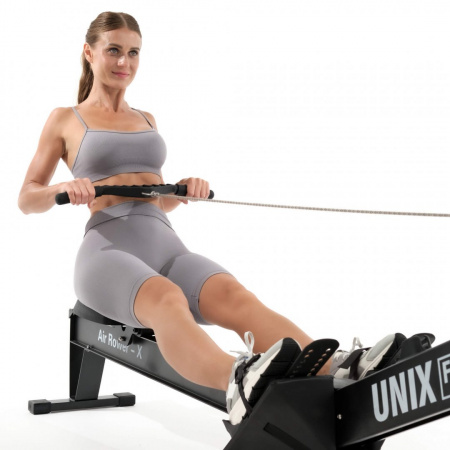 Гребной тренажер Unix Fit  аэродинамическая нагрузка / Air Rower-X черный от магазина Perfect Trainers