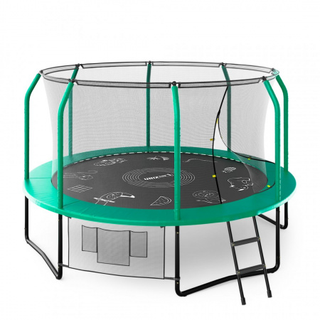 Батут Unix Line Премиальный с играми / Supreme Game 12 ft (366 см) зеленый от магазина Perfect Trainers