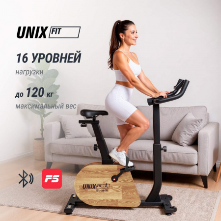 Велотренажер генераторный Unix Fit BL-380E деревянный / Wood от магазина Perfect Trainers