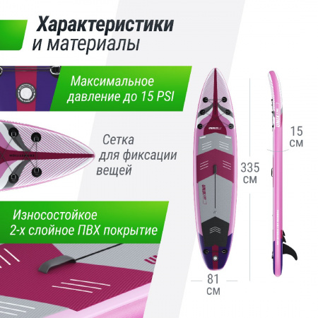 SUP-борд Unix Line Pink Horizon (335см) от магазина Perfect Trainers