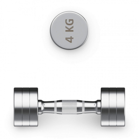 Гантель Unix Fit Pro круглая хромированная 4 кг, 2 шт. от магазина Perfect Trainers