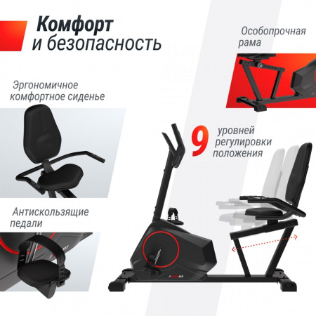 Горизонтальный велотренажер Unix Fit BR-390Е от магазина Perfect Trainers