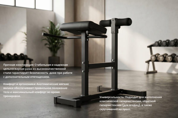 Гиперэкстензия горизонтальная/ Римский стул VictoryFit VF-A5003 от магазина Perfect Trainers