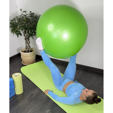 Фитбол с насосом Unix Fit антивзрыв, 75 см, зеленый от магазина Perfect Trainers