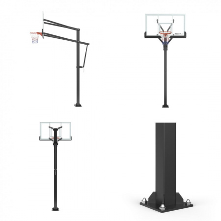 Баскетбольная стойка стационарная Unix Line B-Stand-TG Pro 72"x42" R45 H230-305 см от магазина Perfect Trainers