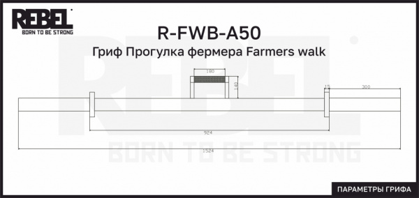 Гриф Прогулка фермера Farmers walk Rebel от магазина Perfect Trainers