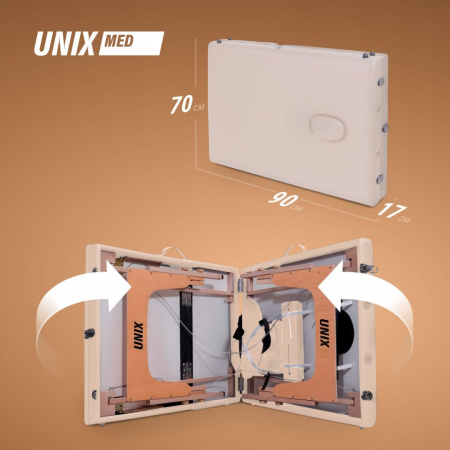Массажный стол Unix Стандарт / Standard 3 секции бежевый от магазина Perfect Trainers