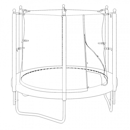 Батут с сеткой Unix line Simple 8 ft Green (inside) от магазина Perfect Trainers