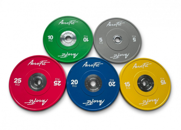 Бамперные диски для кроссфита, цветные 5кг Aerofit AFBDC от магазина Perfect Trainers