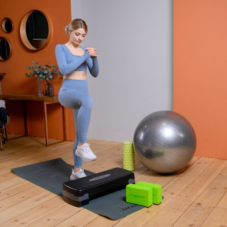 Фитбол с насосом Unix Fit антивзрыв, 65 см, серый от магазина Perfect Trainers
