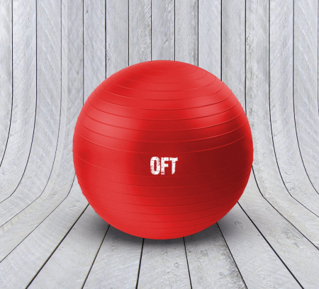 Гимнастический мяч Original Fittools FT-GBR-65RD красный с насосом (65 см) от магазина Perfect Trainers