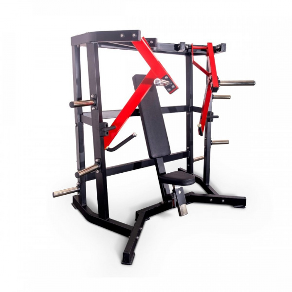 Широкий грудной жим на свободных весах Protrain PP107 (черно-красный) от магазина Perfect Trainers