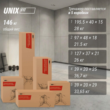Силовой комплекс Unix Fit блочный / Block 70 MULTI от магазина Perfect Trainers