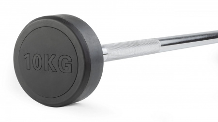 Штанга неразборная обрезиненная 10 кг. Прямой гриф. VictoryFit VF-DX4100 от магазина Perfect Trainers