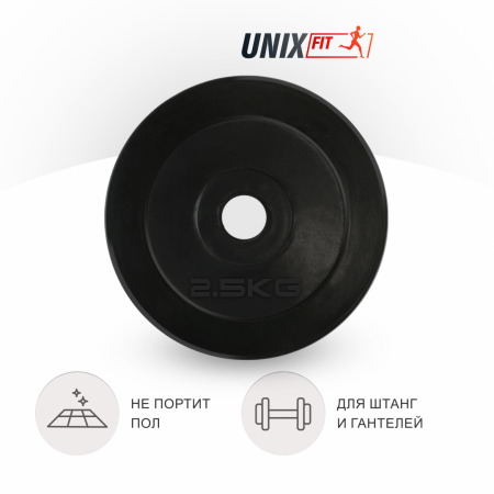 Диск обрезиненный Unix Fit 2.5 кг,  25 мм от магазина Perfect Trainers