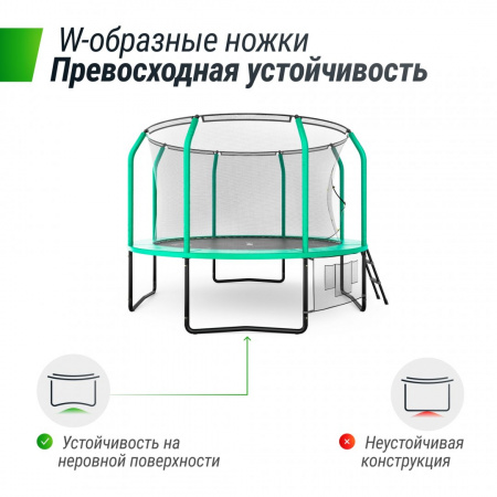 Батут Unix Line Премиальный с играми / Supreme Game 10 ft (305 см) зеленый от магазина Perfect Trainers