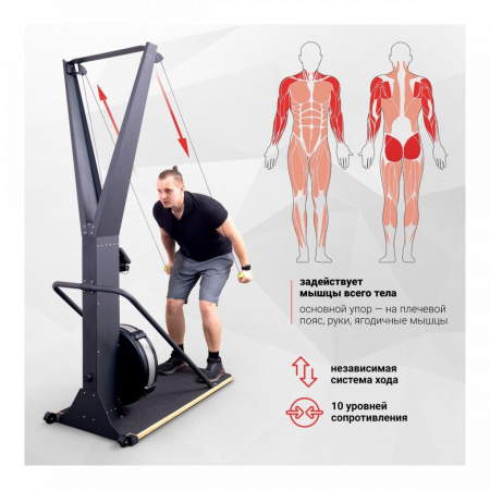 Лыжный тренажер Protrain HC-SKI-01, аэродинамический от магазина Perfect Trainers