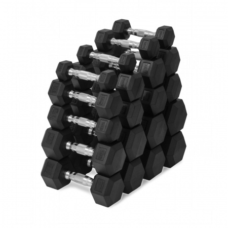 Набор гексагональных гантелей Rebel RGHEX-110 (SET) (10x1-10 кг) от магазина Perfect Trainers
