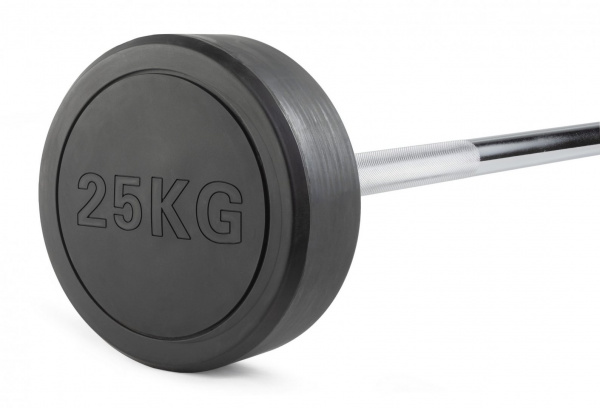 Штанга неразборная обрезиненная 25 кг. Прямой гриф. VictoryFit VF-DX4250 от магазина Perfect Trainers