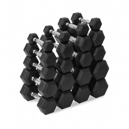 Набор гексагональных гантелей Rebel RGHEX-110 (SET) (10x1-10 кг) от магазина Perfect Trainers