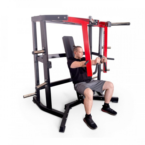Широкий грудной жим на свободных весах Protrain PP107 (черно-красный) от магазина Perfect Trainers