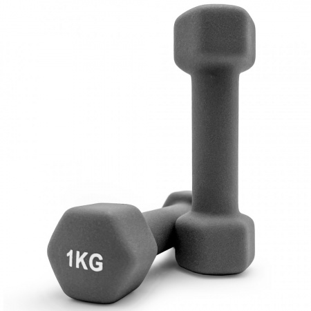 Гантель Unix Fit неопреновая 1 кг серый, 2 шт. от магазина Perfect Trainers