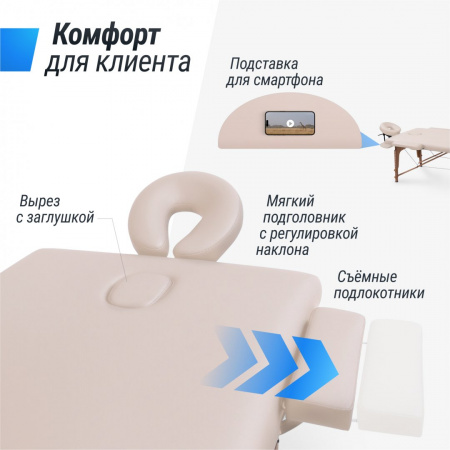 Массажный стол Unix Standard 3 Section Beige от магазина Perfect Trainers
