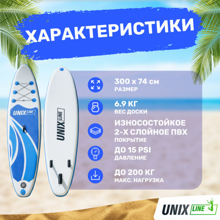 Sup-борд Unix Line Big Wave (300 cm) от магазина Perfect Trainers