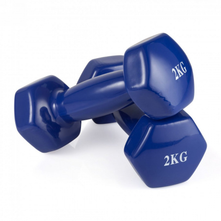 Гантель неразборная 2 кг. винил (2 штуки) VictoryFit VF-DV020-2 от магазина Perfect Trainers