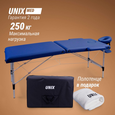 Массажный стол Unix Мастер / Master 2 секции синий от магазина Perfect Trainers