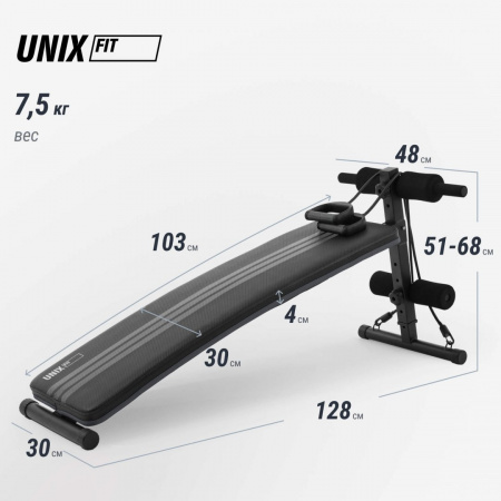 Скамья для пресса Unix Fit для подъема корпуса / Sit-up 140 от магазина Perfect Trainers