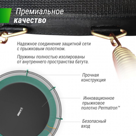 Батут Unix Line Supreme Basic 14 ft (Green) от магазина Perfect Trainers