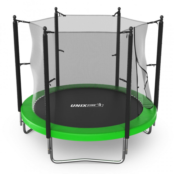 Батут с сеткой Unix line Simple 8 ft Green (inside) от магазина Perfect Trainers