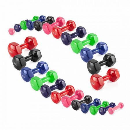 Набор гантелей винил (пары) от 0,5-10 кг VF-SET114 от магазина Perfect Trainers